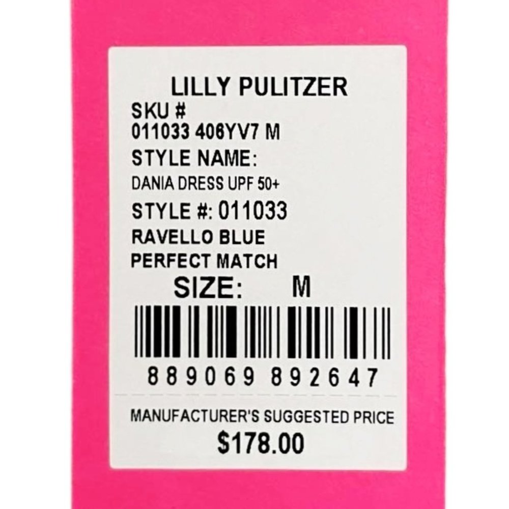 Lilly Pulitzer UPF 50+ Luxletic Dania Dress Set in Ravella Blue NWT - Size M - Picture 10 of 11